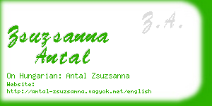 zsuzsanna antal business card